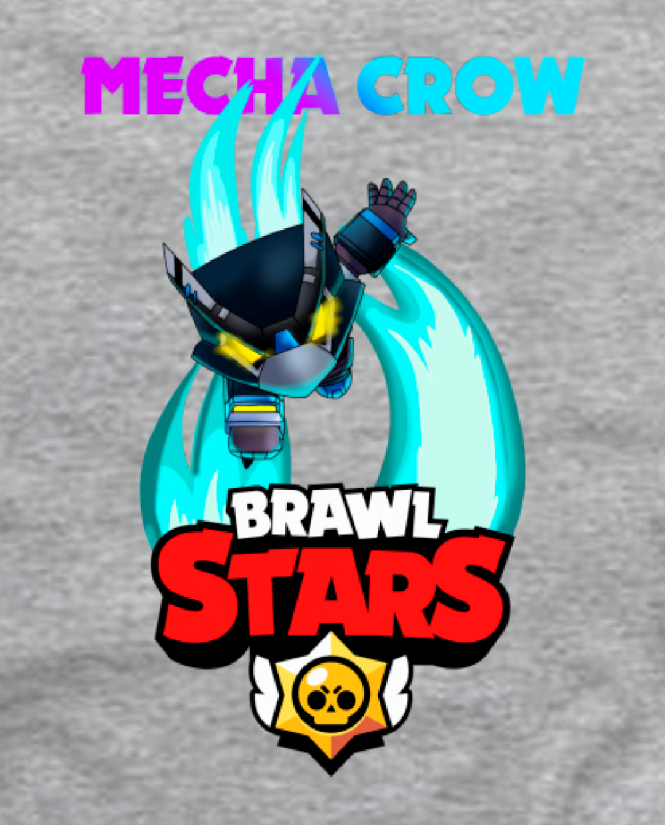  Marškinėliai Brawl Stars Mecha Crow